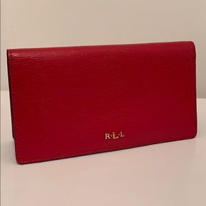 Lauren Ralph Lauren red leather wallet